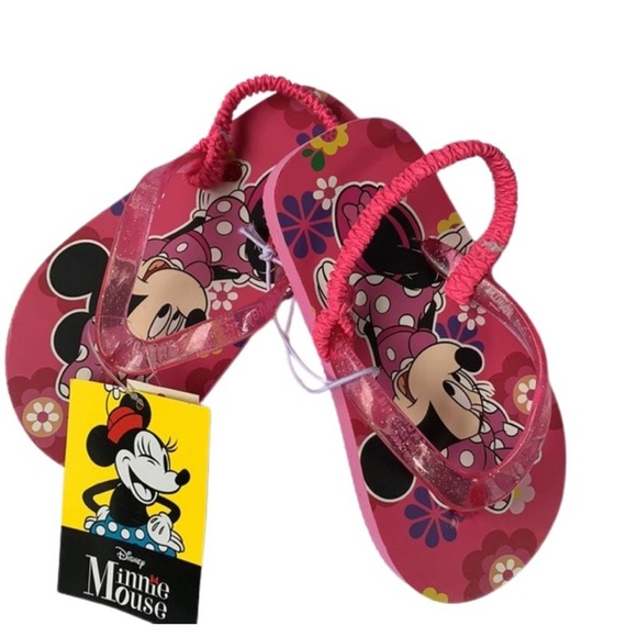 NEW Children's Disney Minnie Mouse Flip Flops Size M (7/8) - Picture 2 of 5